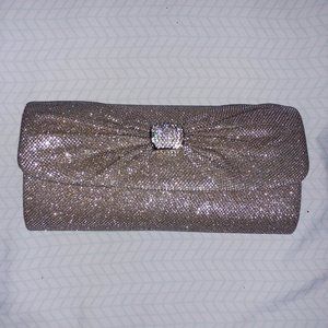 Jessica McClintock Glittery Bow Evening Clutch